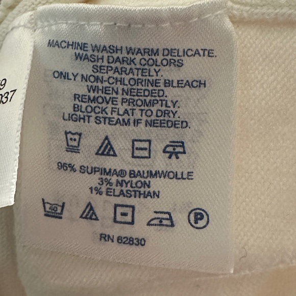 Lands’ End V-neck Sweater - White - Picture 5 of 6